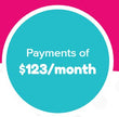 SmileyPay as Easy as $123 plan